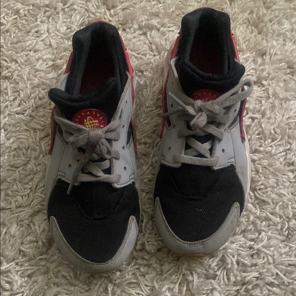 Kids Black and Red Huarache Sneakers